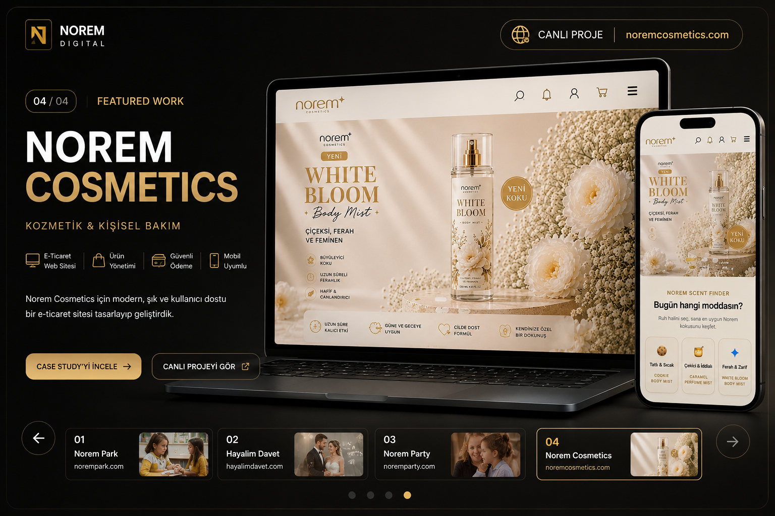 Norem Cosmetics - Norem Digital referans projesi
