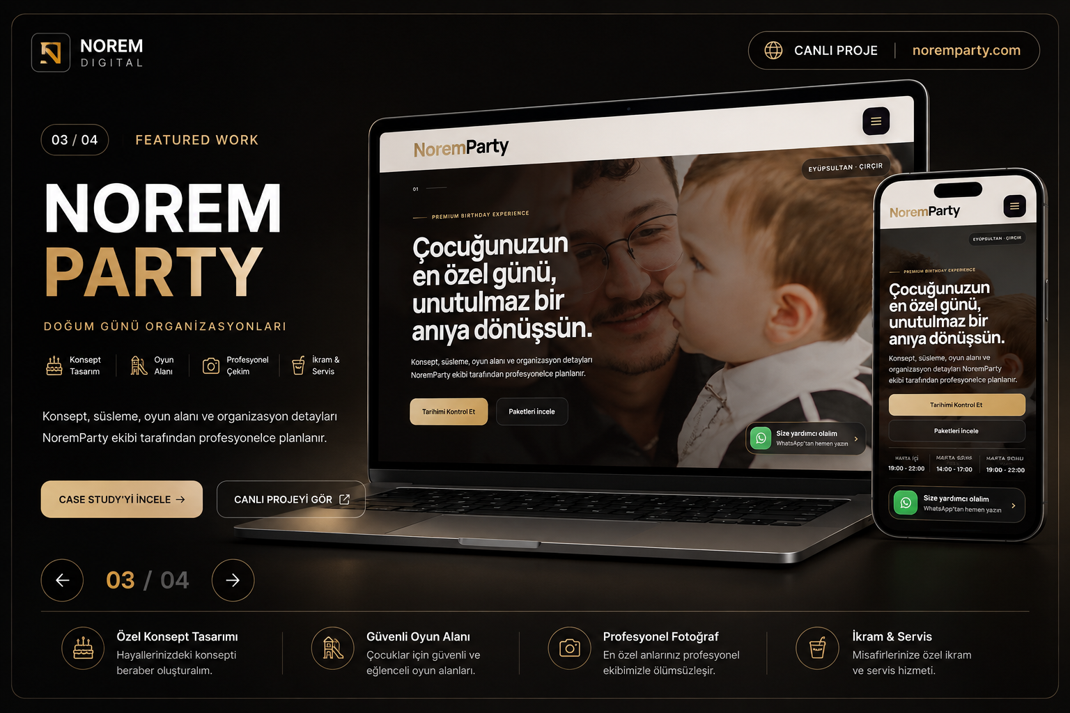 Norem Party - Norem Digital referans projesi
